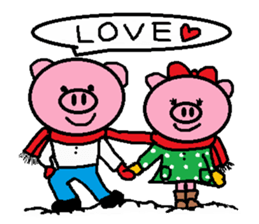 Winter of Ton-kun.  English edition. sticker #2898766