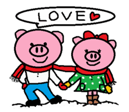 Winter of Ton-kun. English edition. sticker #2898766