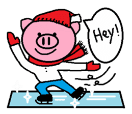 Winter of Ton-kun. English edition. sticker #2898776