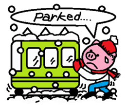 Winter of Ton-kun. English edition. sticker #2898777