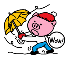 Winter of Ton-kun. English edition. sticker #2898778