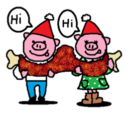 Winter of Ton-kun.  English edition. sticker #2898786