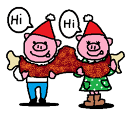 Winter of Ton-kun. English edition. sticker #2898786