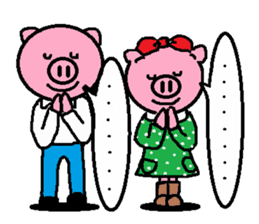 Winter of Ton-kun. English edition. sticker #2898791