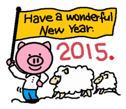 Winter of Ton-kun. English edition. sticker #2898792