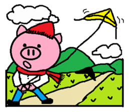 Winter of Ton-kun.  English edition. sticker #2898794