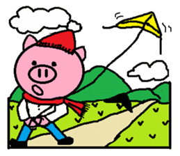 Winter of Ton-kun. English edition. sticker #2898794