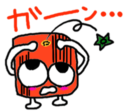 Ehime.Square orange and white orange. sticker #2898895