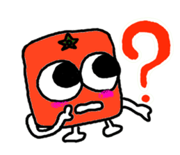 Ehime.Square orange and white orange. sticker #2898909