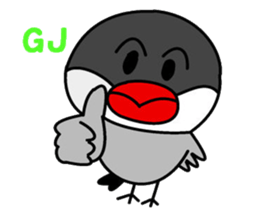 It is a paddybird and a word. sticker #2900924