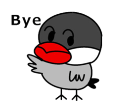 It is a paddybird and a word. sticker #2900937