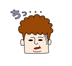 curly hair office worker sticker #2902200