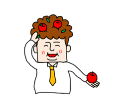 curly hair office worker sticker #2902207