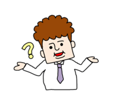 curly hair office worker sticker #2902208