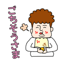 curly hair office worker sticker #2902221