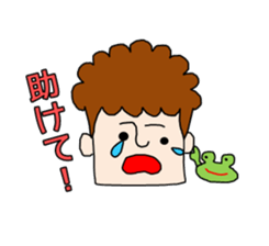 curly hair office worker sticker #2902222