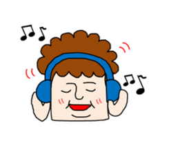 curly hair office worker sticker #2902230