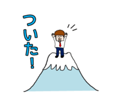 curly hair office worker sticker #2902232