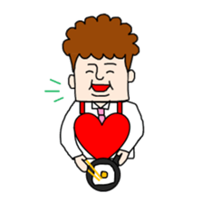 curly hair office worker sticker #2902234