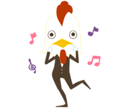 Rabbit & chicken sticker #2902782