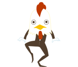 Rabbit & chicken sticker #2902794