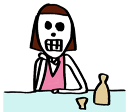 Violent Office Lady "Ms Skeleton" sticker #2904958