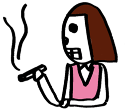 Violent Office Lady "Ms Skeleton" sticker #2904959