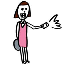 Violent Office Lady "Ms Skeleton" sticker #2904962