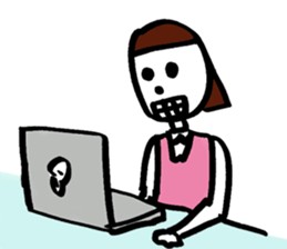 Violent Office Lady "Ms Skeleton" sticker #2904965