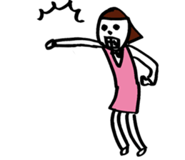 Violent Office Lady "Ms Skeleton" sticker #2904966