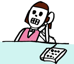 Violent Office Lady "Ms Skeleton" sticker #2904967