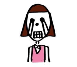 Violent Office Lady "Ms Skeleton" sticker #2904970