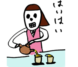 Violent Office Lady "Ms Skeleton" sticker #2904972