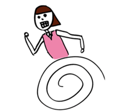 Violent Office Lady "Ms Skeleton" sticker #2904983