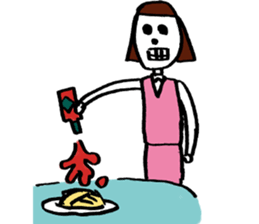 Violent Office Lady "Ms Skeleton" sticker #2904984