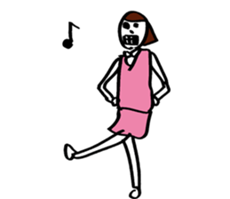 Violent Office Lady "Ms Skeleton" sticker #2904985