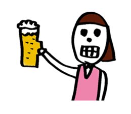 Violent Office Lady "Ms Skeleton" sticker #2904989