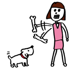 Violent Office Lady "Ms Skeleton" sticker #2904990