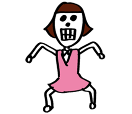 Violent Office Lady "Ms Skeleton" sticker #2904994