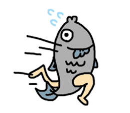 cat and fish? sticker #2905193