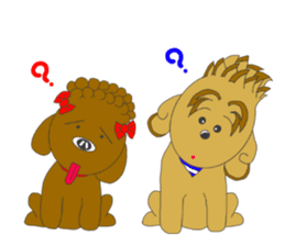 Quu and Chicchi are good friend dogs sticker #2905247