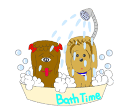 Quu and Chicchi are good friend dogs sticker #2905256
