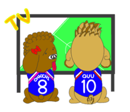 Quu and Chicchi are good friend dogs sticker #2905257