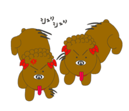 Quu and Chicchi are good friend dogs sticker #2905261