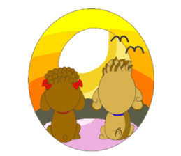 Quu and Chicchi are good friend dogs sticker #2905270