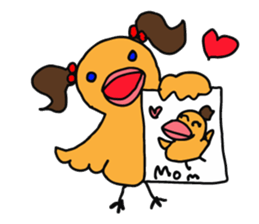 Mom birds sticker #2905647