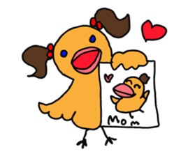 Mom birds sticker #2905647