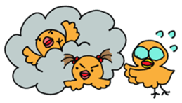 Mom birds sticker #2905650