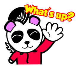 Slash and 3color Afrohear panda2 English sticker #2905670