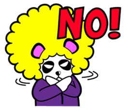 Slash and 3color Afrohear panda2 English sticker #2905672